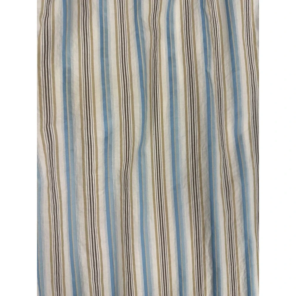 Banana Republic Mens XL Blue Tan Striped Long Sleeve Button Down Shirt Vintage